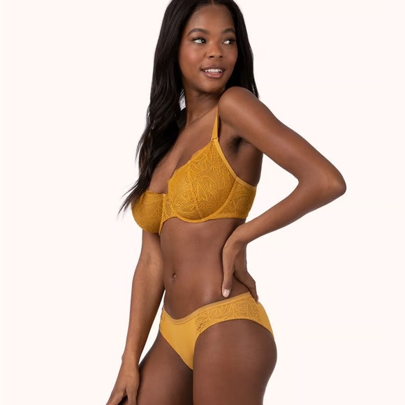 Lively The Unlined Lace Bra in Turmeric 36DDD - Picture 6 of 7